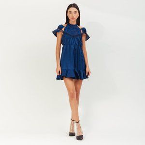 NEW Self-Portrait Arrow Trim Mini Dress SP19-105